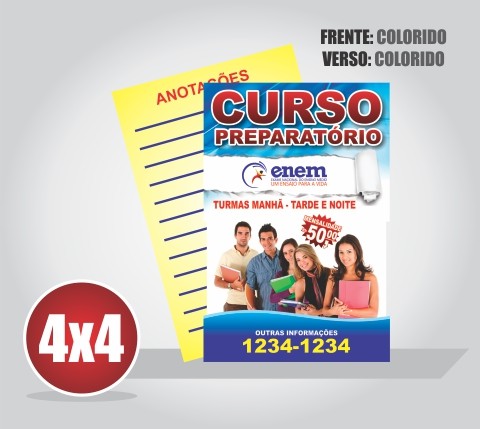 Panfleto Frente & Verso Couche 14x20 cm 70gr 